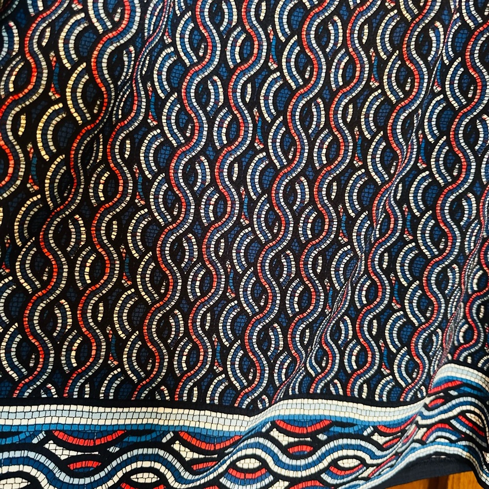 Michael Kors Blue and Red Patterned Dress - Picture 9 of 9